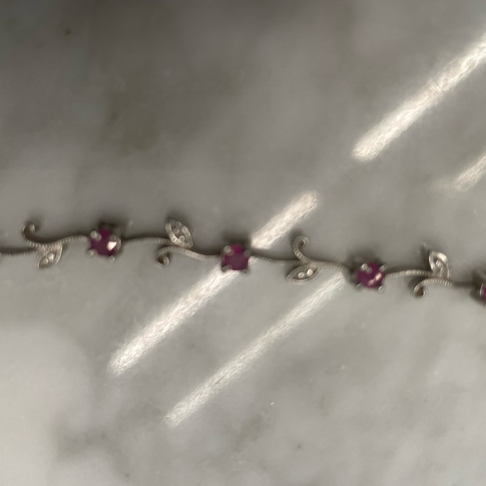 Ruby And Silver Bracelet - image 3